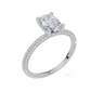 18ct White Gold Oval Cut 1.37 Carat tw of  Diamond Ring