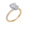 18ct Yellow Gold Oval Cut 2.42 Carat tw of Lab-Grown Diamond Ring
