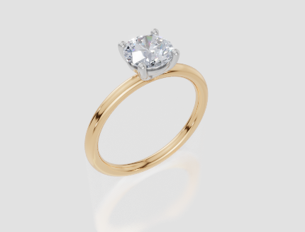 18ct Yellow Gold Round Cut 1.00 Carat of  Diamond Ring