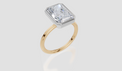 18ct Yellow Gold Radiant Cut 4.00 Carat of Lab-Grown Diamond Ring