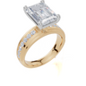18ct Yellow Gold Emerald Cut 4.69 Carat tw of  Diamond Ring