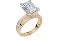 18ct Yellow Gold Emerald Cut 4.69 Carat tw of  Diamond Ring