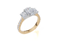 18ct Yellow Gold Oval Cut 2.03 Carat tw of Lab-Grown Diamond Ring