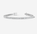 9CT White Gold Emerald Cut 8.90 Carat tw of Lab Grown Diamonds Tennis Bracelet