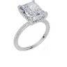 18ct White Gold Radiant Cut 4.42 Carat tw of Lab-Grown Diamond Ring