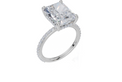 18ct White Gold Radiant Cut 4.42 Carat tw of Lab-Grown Diamond Ring