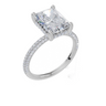18ct White Gold Radiant Cut 3.42 Carat tw of Lab-Grown Diamond Ring