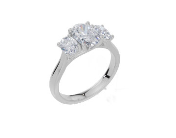 18ct White Gold Oval Cut 1.66 Carat tw of Diamond Ring