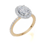 18ct Yellow Gold Oval Cut 2.13 Carat tw of  Diamond Ring