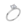 18ct White Gold Round Cut 0.80 Carat tw of Lab-Grown Diamond Ring