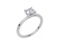 18ct White Gold Round Cut 0.80 Carat tw of Lab-Grown Diamond Ring