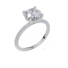 18ct White Gold Round Cut 1.90 Carat tw of Lab-Grown Diamond Ring