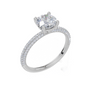 18ct White Gold Round Cut 1.32 Carat tw of  Diamond Ring