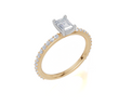 18ct Yellow Gold Emerald Cut 0.82 Carat tw of  Diamond Ring