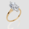 18ct Yellow Gold Marquise Cut 3.00 Carat of Lab-Grown Diamond Ring
