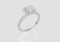 18ct White Gold Princess Cut 1.23 Carat tw of  Diamond Ring