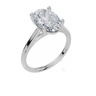 18ct White Gold Oval Cut 3.00 Carat of Lab-Grown Diamond Ring