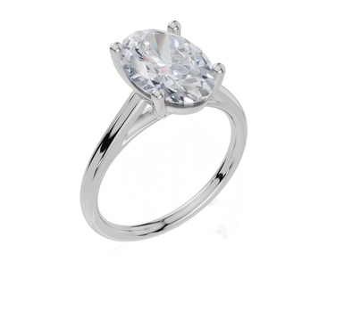 18ct White Gold Oval Cut 3.00 Carat of Lab-Grown Diamond Ring
