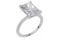 18ct White Gold Radiant Cut 4.33 Carat tw of Lab-Grown Diamond Ring