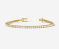 18CT Yellow Gold Round Cut 2.45 Carat tw of Lab Grown Diamonds Tennis Bracelet