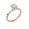 18ct Rose Gold Oval Cut 1.05 Carat tw of Lab-Grown Diamond Ring
