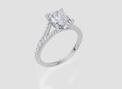 18ct White Gold Oval Cut 2.33 Carat tw of Lab-Grown Diamond Ring