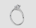 18ct White Gold Emerald Cut 1.32 Carat tw of  Diamond Ring