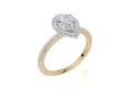18ct Yellow Gold Pear Cut 1.24 Carat tw of Lab-Grown Diamond Ring