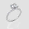 18ct White Gold Round Cut 1.91 Carat tw of Lab-Grown Diamond Ring