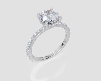 18ct White Gold Round Cut 1.91 Carat tw of Lab-Grown Diamond Ring