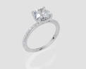 18ct White Gold Round Cut 1.91 Carat tw of Lab-Grown Diamond Ring