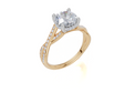 18ct Yellow Gold Round Cut 1.82 Carat tw of Lab-Grown Diamond Ring