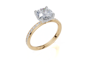 18ct Yellow Gold Round Cut 1.91 Carat tw of Lab-Grown Diamond Ring
