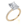 18ct Yellow Gold Radiant Cut 3.33 Carat tw of Lab-Grown Diamond Ring