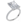 18ct White Gold Radiant Cut 4.32 Carat tw of Lab-Grown Diamond Ring