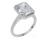 18ct White Gold Radiant Cut 4.33 Carat tw of  Diamond Ring