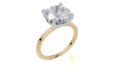 18ct Yellow Gold Round Cut 4.00 Carat of Lab-Grown Diamond Ring
