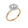 18ct Yellow Gold Round Cut 1.59 Carat tw of Lab-Grown Diamond Ring