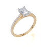 18ct Yellow Gold Emerald Cut 1.07 Carat tw of  Diamond Ring