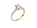 18ct Yellow Gold Emerald Cut 1.07 Carat tw of  Diamond Ring