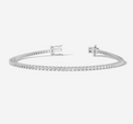 9CT White Gold Round Cut 2.35 Carat tw of Lab Grown Diamonds Tennis Bracelet