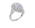 18ct White Gold Pear Cut 2.00 Carat tw of  Diamond Ring