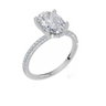 18ct White Gold Oval Cut 2.41 Carat tw of Lab-Grown Diamond Ring