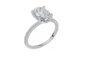 18ct White Gold Oval Cut 2.41 Carat tw of Lab-Grown Diamond Ring