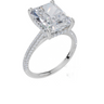 18ct White Gold Radiant Cut 4.42 Carat tw of Lab-Grown Diamond Ring