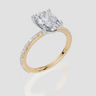 18ct Yellow Gold Oval Cut 2.33 Carat tw of Lab-Grown Diamond Ring