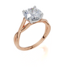 18ct Rose Gold Round Cut 2.00 Carat of Lab-Grown Diamond Ring
