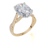 18ct Yellow Gold Oval Cut 4.34 Carat tw of Lab-Grown Diamond Ring