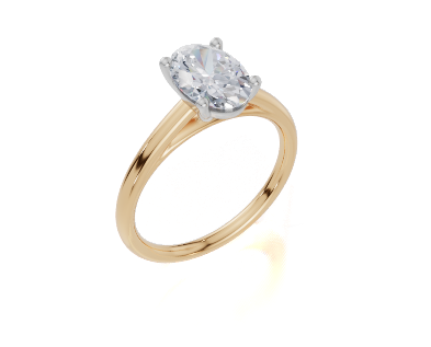18ct Yellow Gold Oval Cut 1.50 Carat of Lab-Grown Diamond Ring