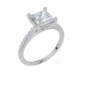 18ct White Gold Princess Cut 1.82 Carat tw of  Diamond Ring